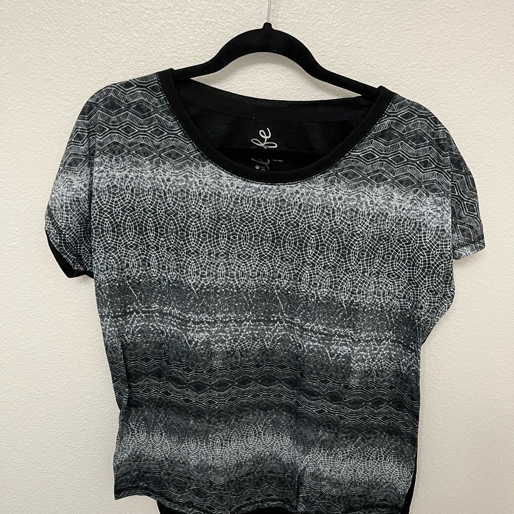 Made for Life Graphic Boxy Black and Gray T-Shirt